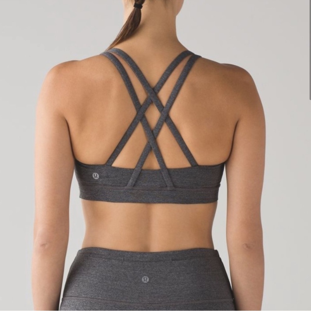 lululemon athletica Gray Strappy Sports Bra 10
